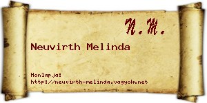 Neuvirth Melinda névjegykártya